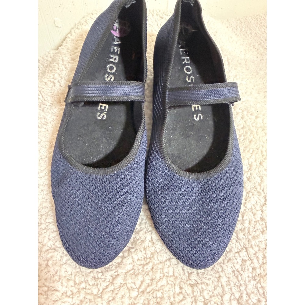 Aerosoles Mary Jane Flats Womens 8.5 Elastic Strap Comfort Classic Career
